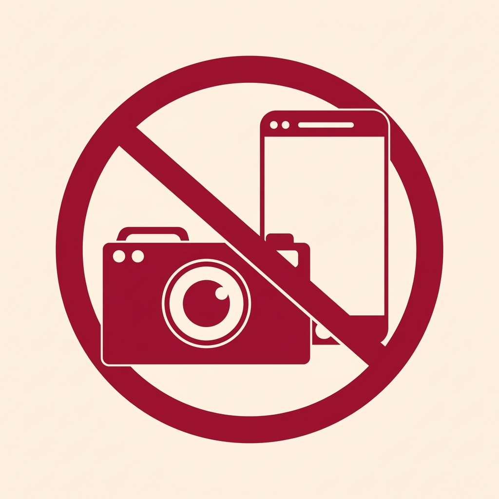 Fotografieren und Filmen nicht gestattet